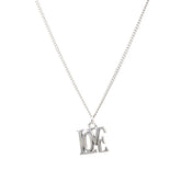 Silver necklace love letter
